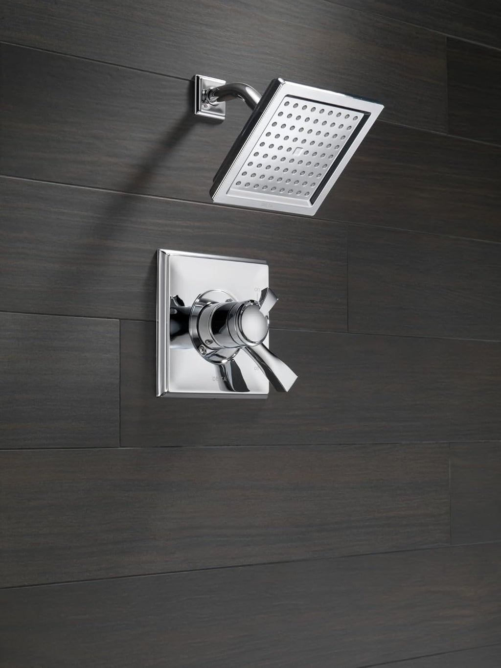 Delta Faucet Dryden 17 Series Dual-Function Shower Trim Kit with Single-Spray Touch-Clean Shower Head, Polished Nickel T17251-PN (Valve Not Included)