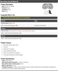 Rear Ceramic Brake Pads and Cross Drilled and Slotted Rotor Kit - 6 Lug - Solid Rotors - Compatible with 1999-2004 Chevy Silverado 1500 Standard Cab Pickup