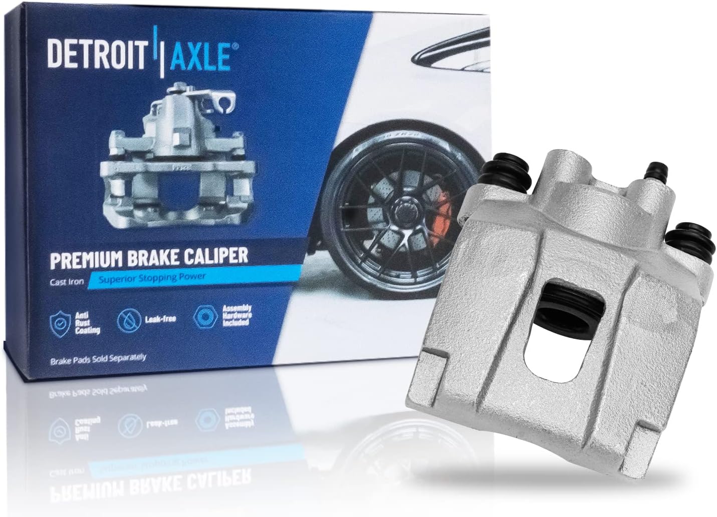 Detroit Axle - Rear Brake Kit for 2006-2010 Explorer Mercury Mountaineer 2007 2008 2009 Disc Brake Rotors Ceramic Brakes Pads Right Brake Calipers Replacement