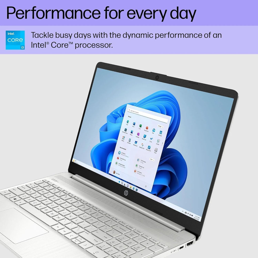 HP 15 Laptop (15.6' HD Touchscreen, Intel i3-1115G4 (Beat i5-1035G4), 16GB RAM, 512GB SSD) for Home & Student Laptop, 11-Hr Battery Life, Webcam, Numpad, Fast Charge, Win 11 Home in S Mode, Silver