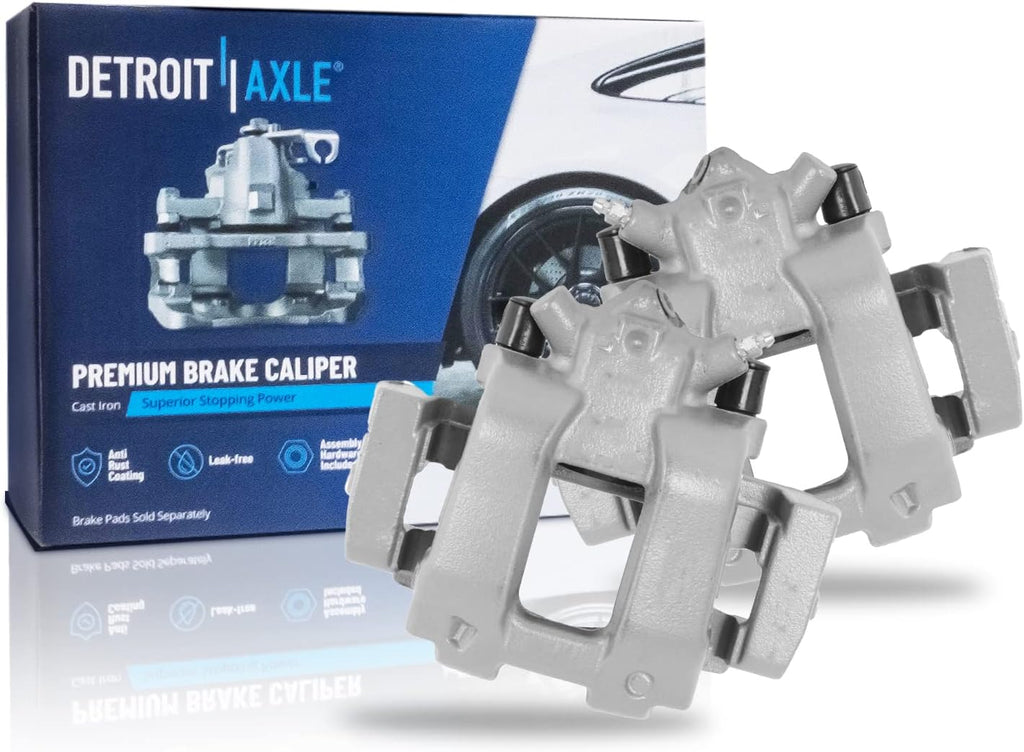 Detroit Axle - Front Disc Rotors and Pads Kit Calibers w/Bracket Replacement for 428i 430i xDrive Gran Coupe - 8pc Set
