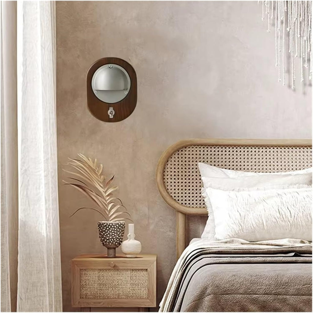 Brass Wall Light Wood Parlor Bedroom Dining Room Wall Lamp Gold Silver Copper Sconce,Bathroom