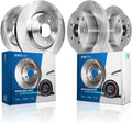 Detroit Axle - Brake Rotors for Toyota 2012-2017 Prius V 10.83' inch Front and 11.42' inch Rear Disc Brake Rotors 2013 2014 2015 2016 Replacement