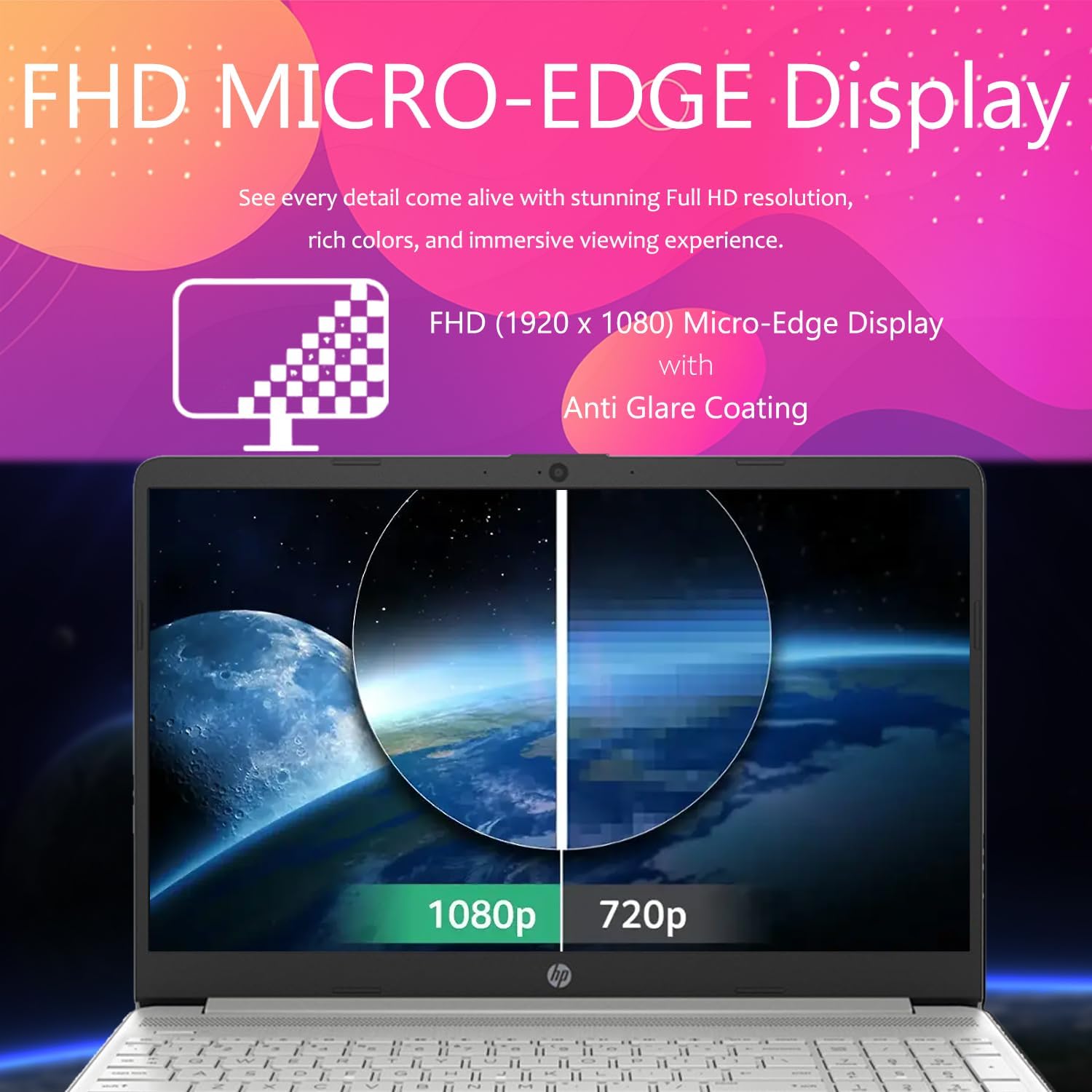 HP 15 Laptop for School, Work & Home • 15.6' FHD 1080p IPS Display • Powerful Intel Processor • 8GB RAM • 256GB SSD • Microsoft Office • Copilot AI • Windows 11 Pro • SD Card Reader • HDMI