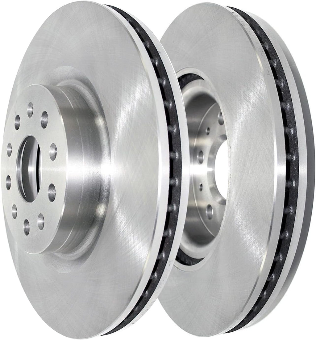 Detroit Axle - 8pc Brake Kit for 2014 Cadillac CTS [V; Sedan], Brakes Rotors Ceramic Brake Pads Replacement : 13.58' inch Front and 14.37' inch Rear Rotors