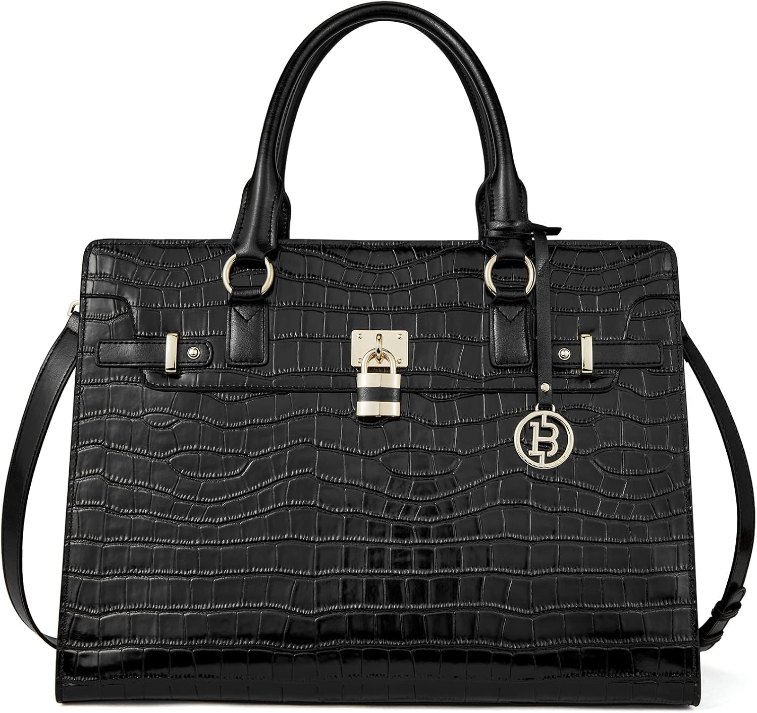BOSTANTEN Briefcase for Women 15.6 inch Leather Laptop Bag Vintage Slim Lawyer Business Bag Stylish Work Purse