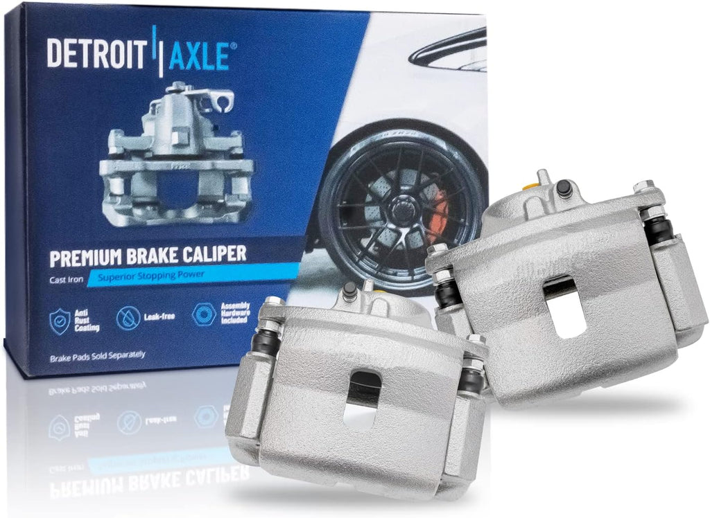 Detroit Axle - Front Brake Kit for 1999-2004 Honda Odyssey 01-02 MDX Disc Brake Rotors Ceramic Brakes Pads 2000 2001 2002 2003 Replacement Brake Calipers