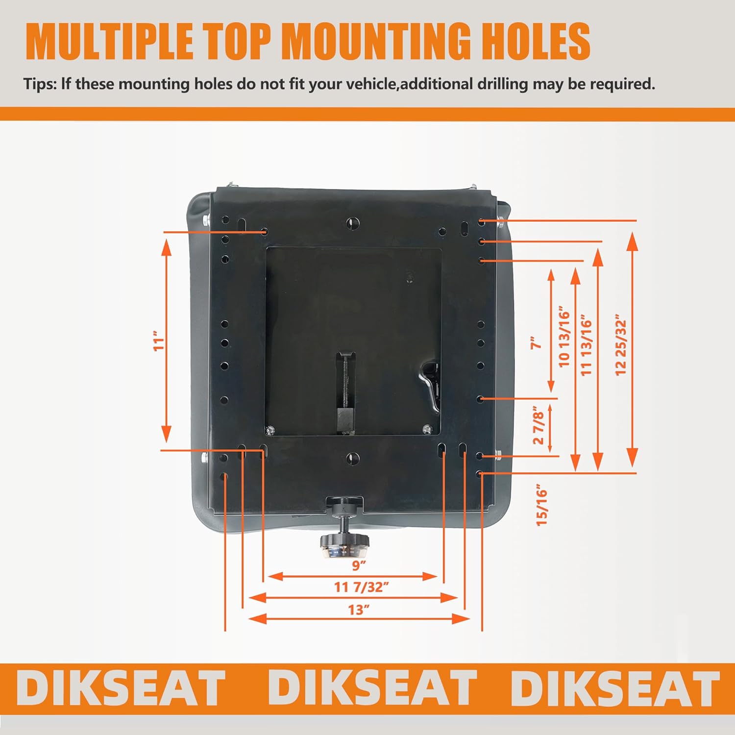 Universal Seat Suspension Kit Without Seat Slider Fit for Zero Turn Lawn Mower, Tractor, Forklift, Compatible with Most Aftermarket Seats-Same Day Shipping