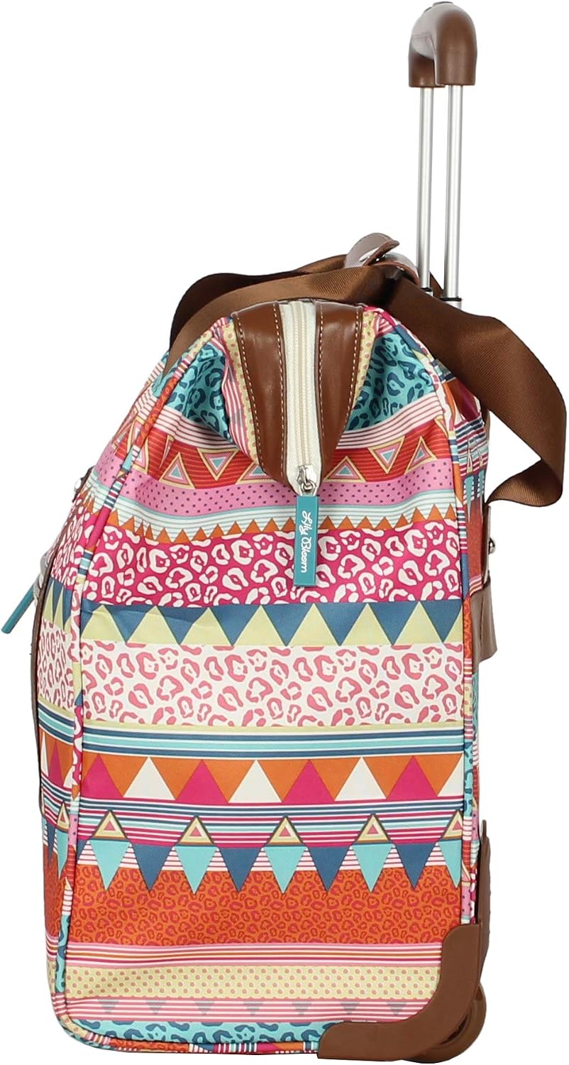 Lily Bloom Design Pattern Carry on Bag Wheeled Cabin Tote (On the Powl)