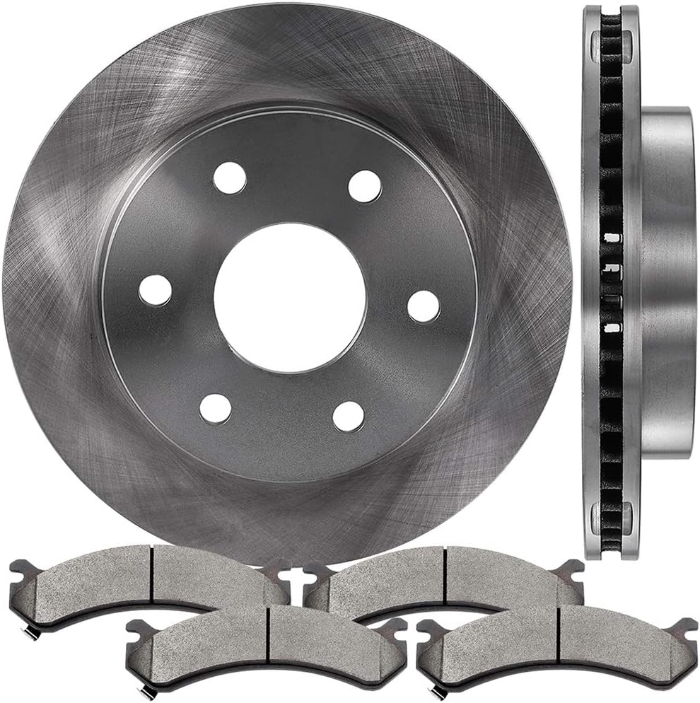 Brake Kits, cciyu Front Premium Brake Rotors + Ceramic Brake Pads fit For 2003-2005 For Chevy Express 2500,2004-2005 For Chevy Silverado 1500,2003-2005 For GMC Savana 2500,2004 For GMC Sierra 1500