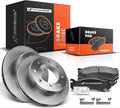 A-Premium 12.99 in (330mm) Rear Vented Disc Brake Rotors + Ceramic Pads kit Compatible with Select Chevy and GMC Models - Avalanche, Silverado 2500, 3500 HD, Suburban, Sierra 2500, Yukon XL 2500, 6-PC