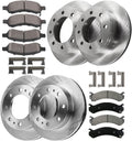 Brake Kit Replacement for Chevy Suburban 2500 2002 2003 2004 2005 2006 2007, for Silverado GMC Sierra 1500 2500 HD Rotors and Brake Pads Front and Rear, 12.8' Front and 12.99' Rear Brakes