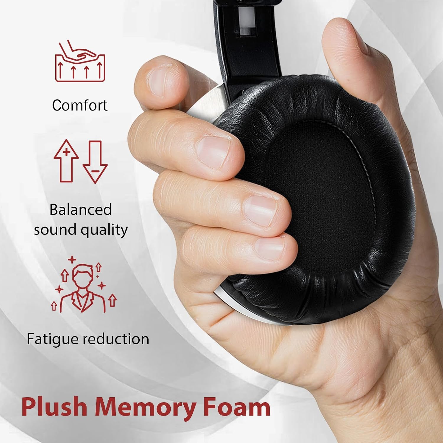 Over Ear Pine Wood Headphones, Hi-Res Audio with 50mm Dynamic Driver, Closed-Back, 3.5mm Wired Jack, DAC, Luxurious Silver Velour Earpads for Audiophiles, Podcasts, Home Audio Systems