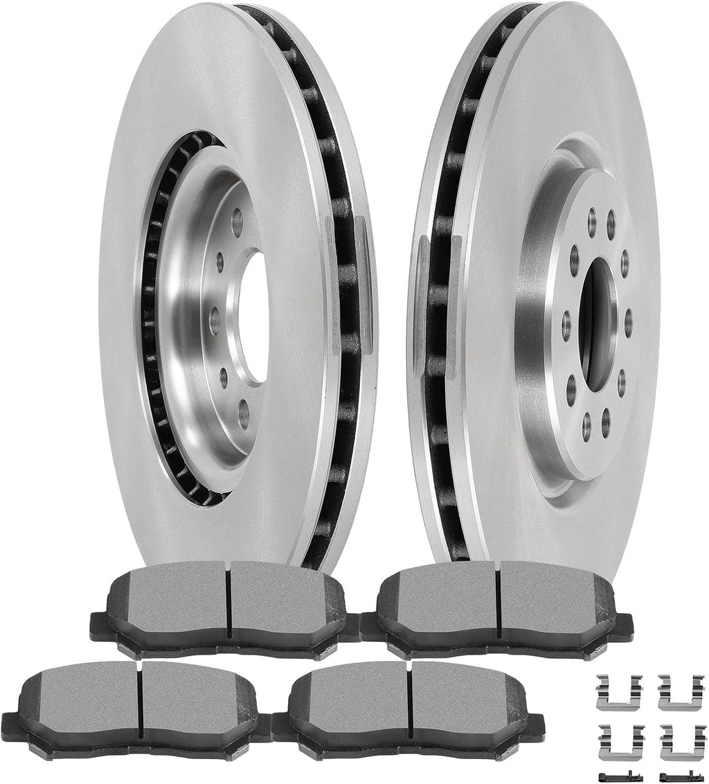 SCITOO Disc Brake Pads and Rotors Front 12.99' Rotors Replacement For Chrysler For 200 2015-2017,For Jeep For Cherokee 2014-2019, 5/Lugs Vented Brake Kits