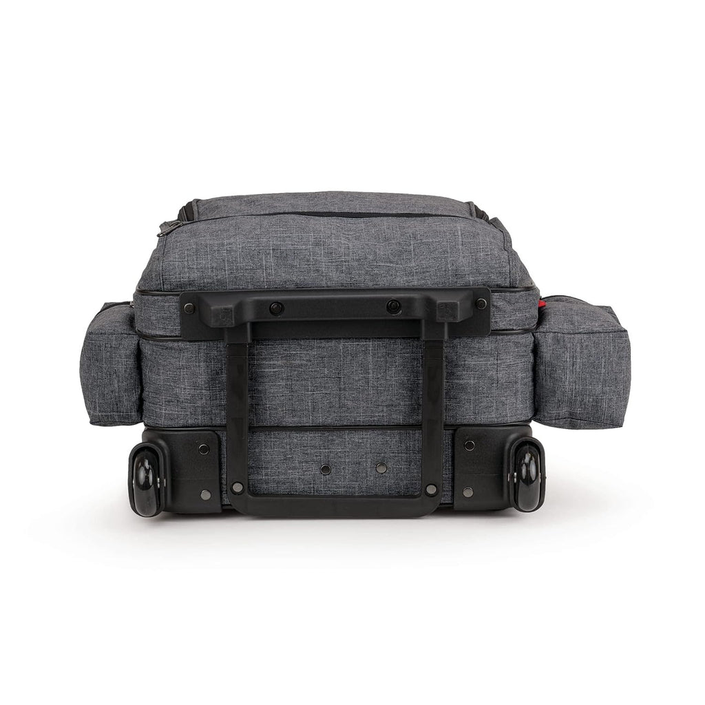 Hopkins Medical Products Antimicrobial Rolling Medical Bag: Waterproof, Lockable File Pocket, Wide Wheel Base - Perfect for Busy Healthcare Pros, 36.5' Handle