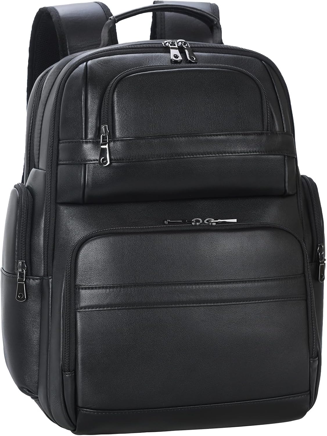 TIDING Men's Vintage Leather Backpack 15.6' Laptop Bag Large Capacity Business Travel Hiking Shoulder Daypacks