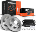 A-Premium 13.58 inch (345mm) Rear Vented Disc Brake Rotors + Ceramic Pads kit Compatible with Select Cadillac, Chevy and GMC Models - Escalade, Silverado 1500, Suburban, Tahoe, Sierra 1500, Yukon(XL)