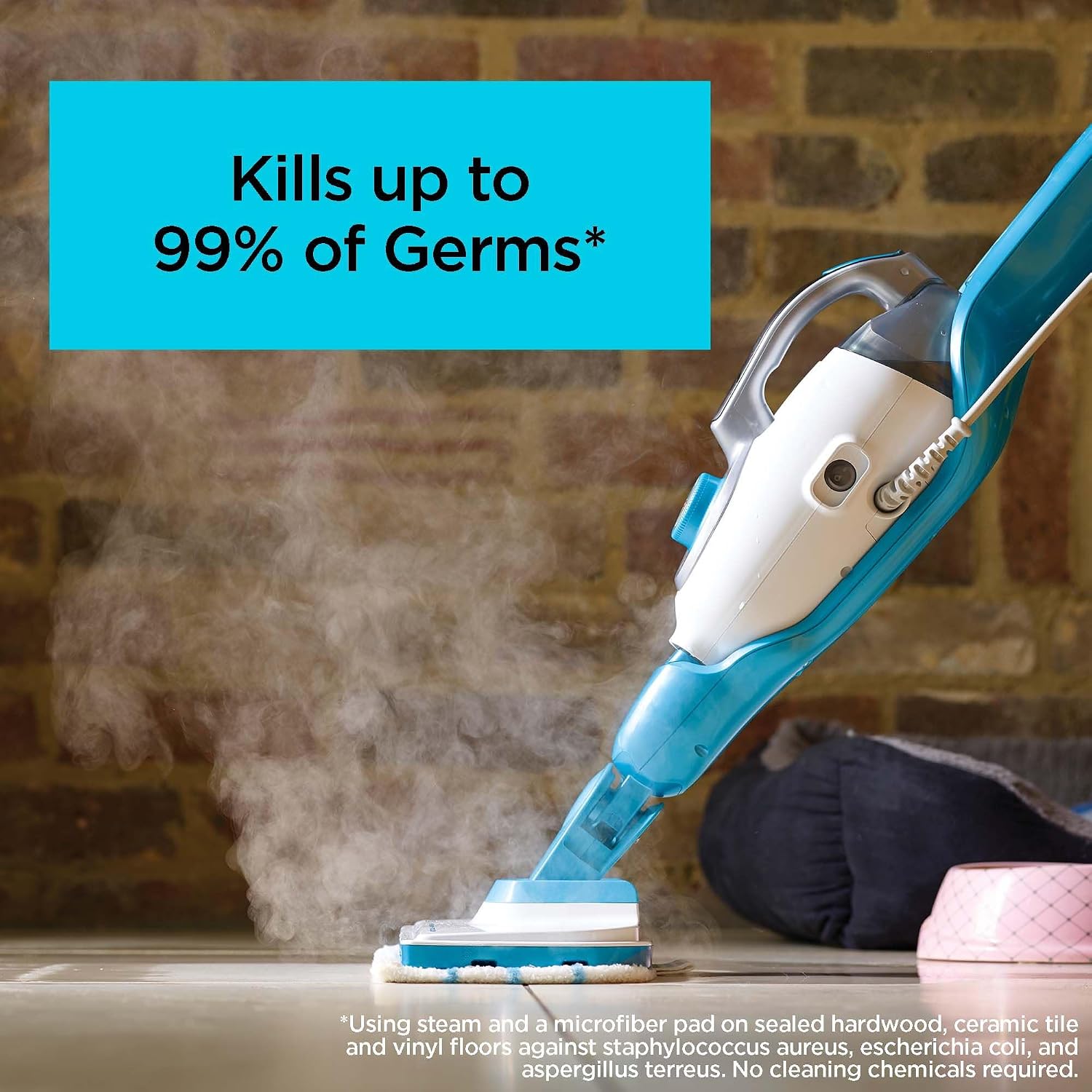 BLACK+DECKER Steam Mop and Portable Steamer, 5-in-1, Corded (HSMC1321)