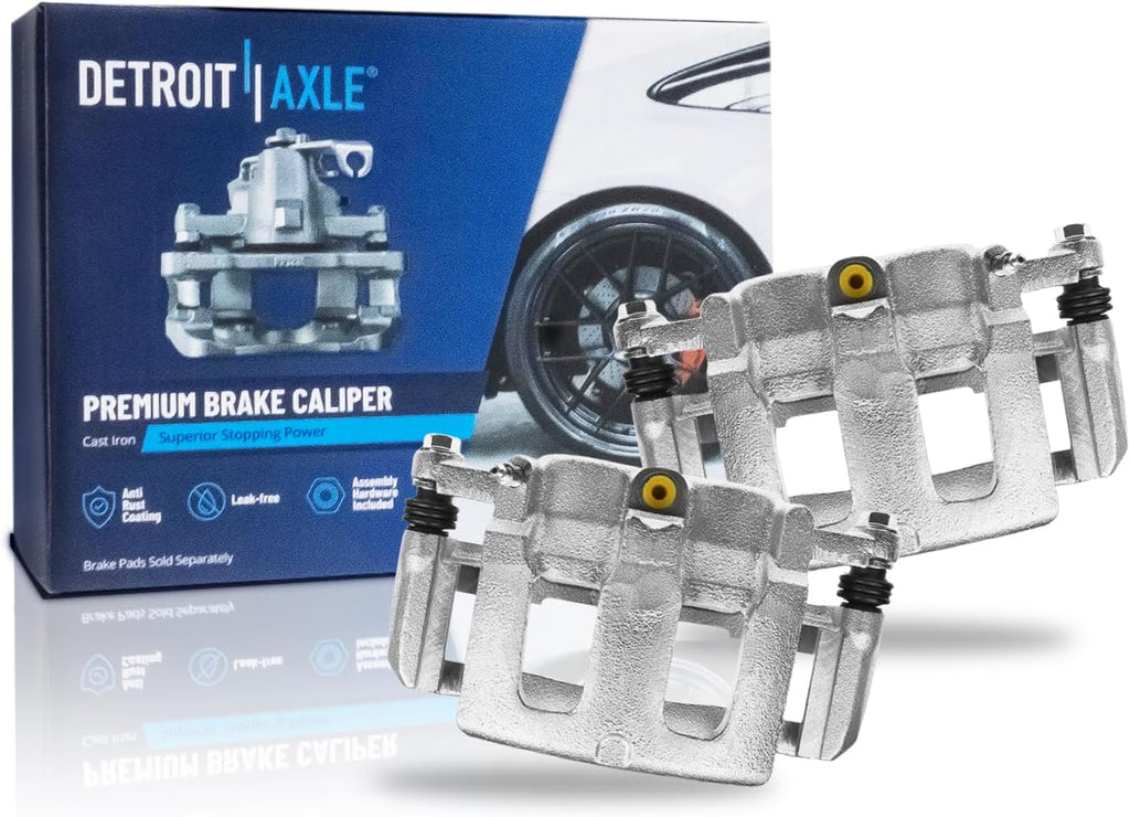 Detroit Axle - 2 Front Brake Calipers for Ford Explorer Taurus Flex Lincoln MKT MKS, Brake Calipers with Bracket Assembly Replacement