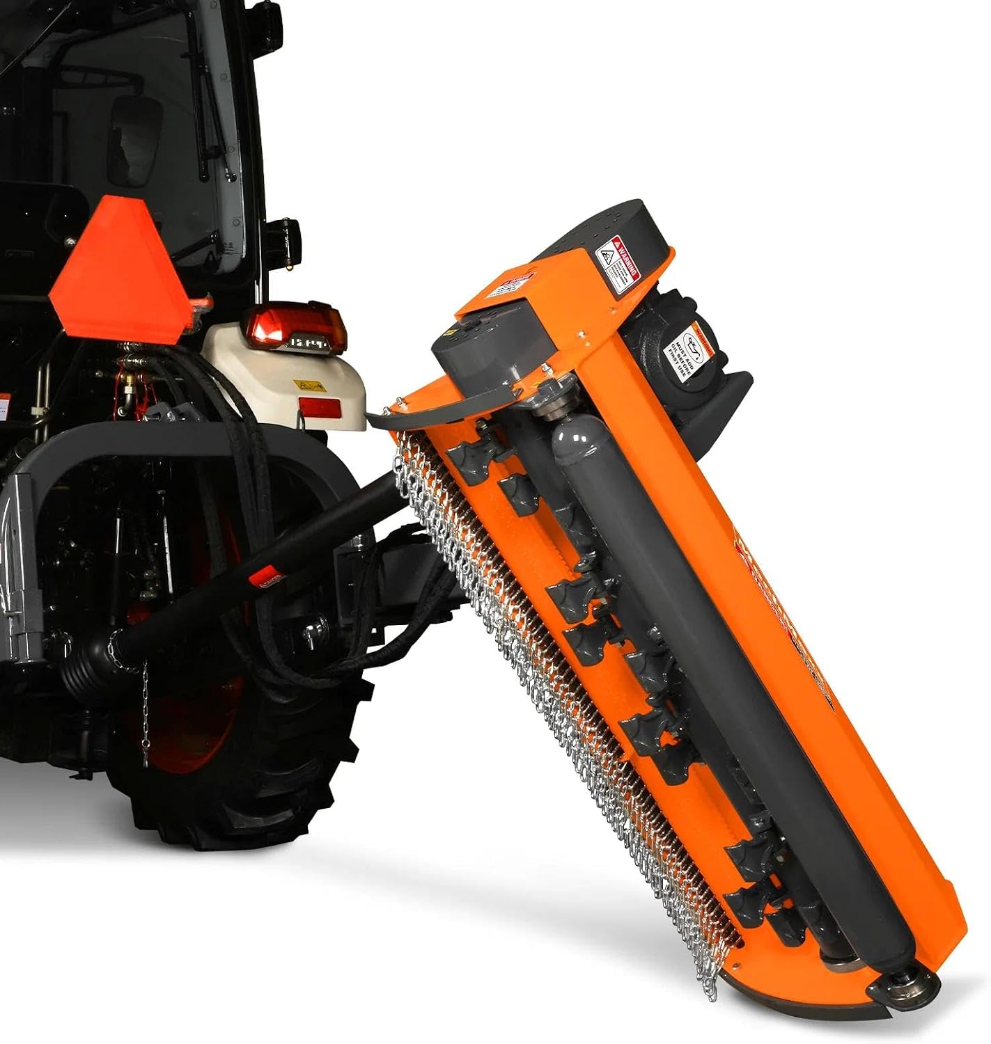 MechMaxx 48' Inch PTO Drive 3 Point Hitch Offset Flail Ditch Bank Mower for 25-50HP CAT 1 Tractor, 69'' Offset Distance,60°/90° Rotation Angle, 20 Hammers, Model VAM48