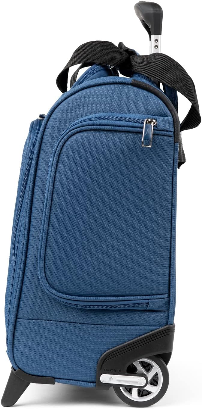 Travelpro Luggage Maxlite 5 Softside Lightweight Rolling Underseat Compact Carry on Upright 2 Wheel Bag, 15-Inch — Ensign Blue
