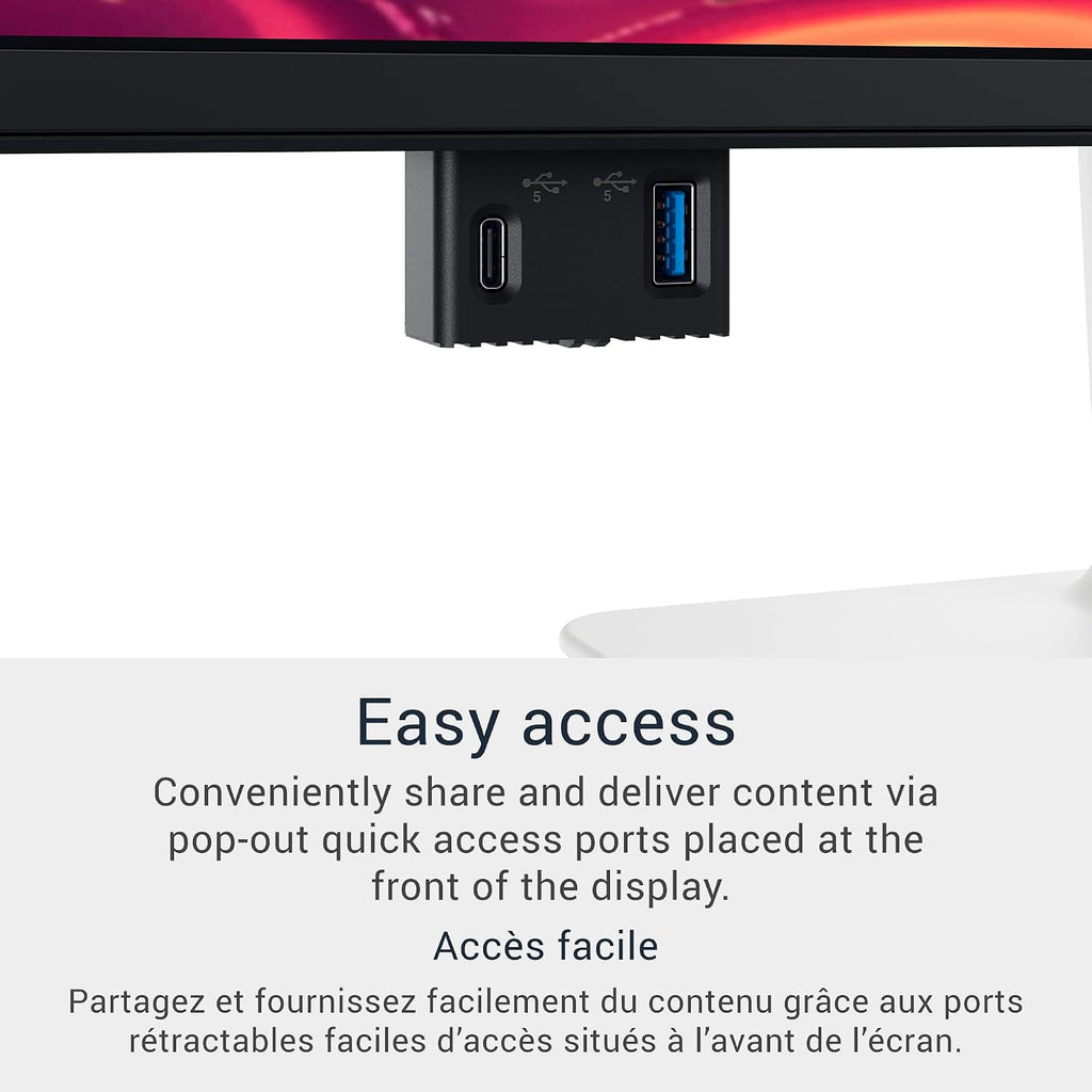 Dell 27 Plus 4K USB-C Monitor - S2725QC - 27-inch 4K (3840 x 2160) 120Hz 16:9 Display, AMD FreeSync Premium, Integrated Speakers, 1500:1 Contrast Ratio, Comfortview Plus - Ash White (Renewed)