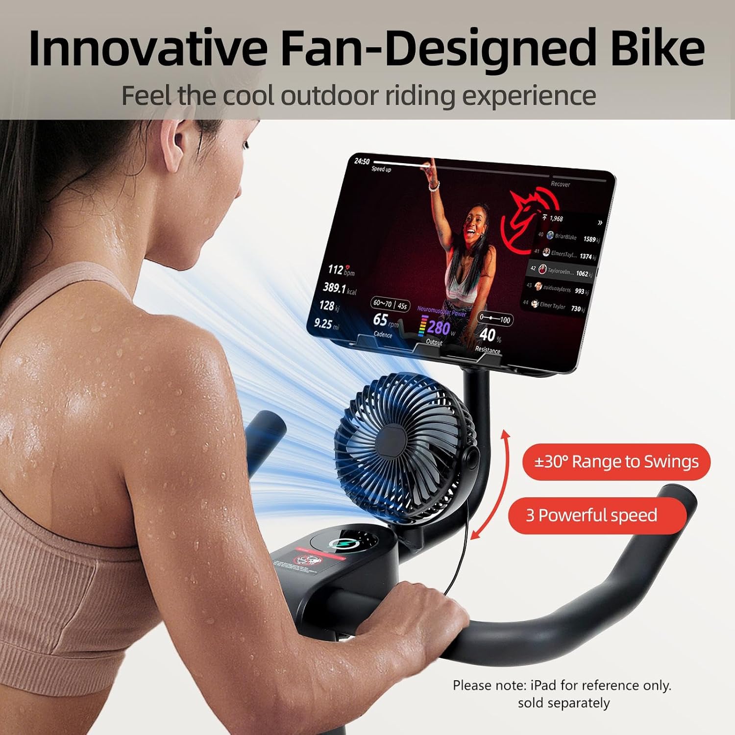 Yesoul Black Exercise Bike for Home, Low Noise Indoor Cycling Bike for Home Gym Electric Stationary Bike with Tablet Mount & Comfortable Seat Cushion for Women Apartment Workout Bike for Fitness