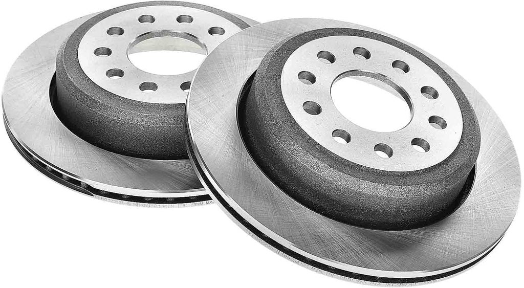 A-Premium 12.44 inch(316 mm) Rear Vented Disc Brake Rotors + Ceramic Pads Kit Compatible with Select Lincoln Models - Town Car 2003-2011, 6-PC Set