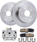 Detroit Axle - Rear Brake Kit for 2010-2017 Chevy Equinox GMC Terrain Disc Brake Rotors Left Brake Caliper Ceramic Brakes Pads 2011 2012 2013 2014 2015 2016 Replacement : 11.93' inch Rotor