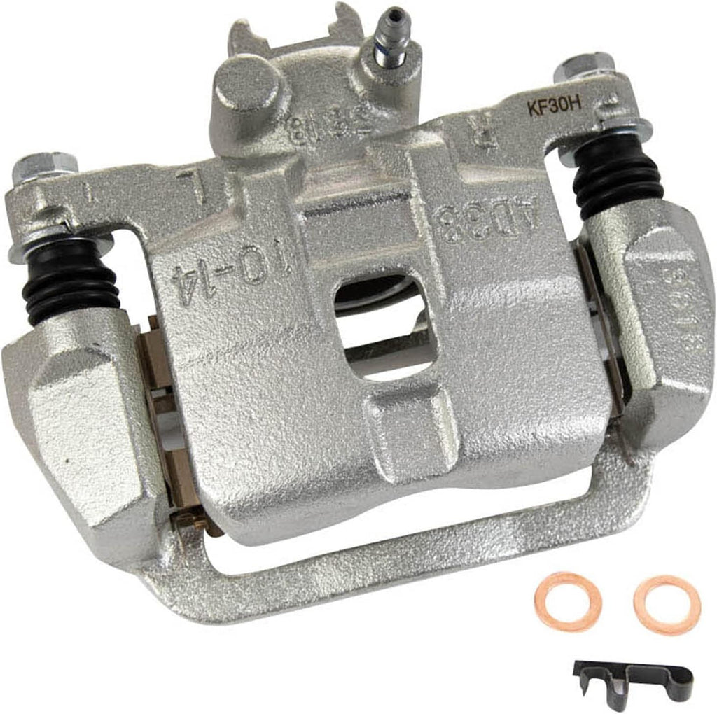 TRQ Performance Rear Brake Pad and Rotor Set Ceramic Solid Rotors Calipers Compatible with 1999 Subaru Impreza