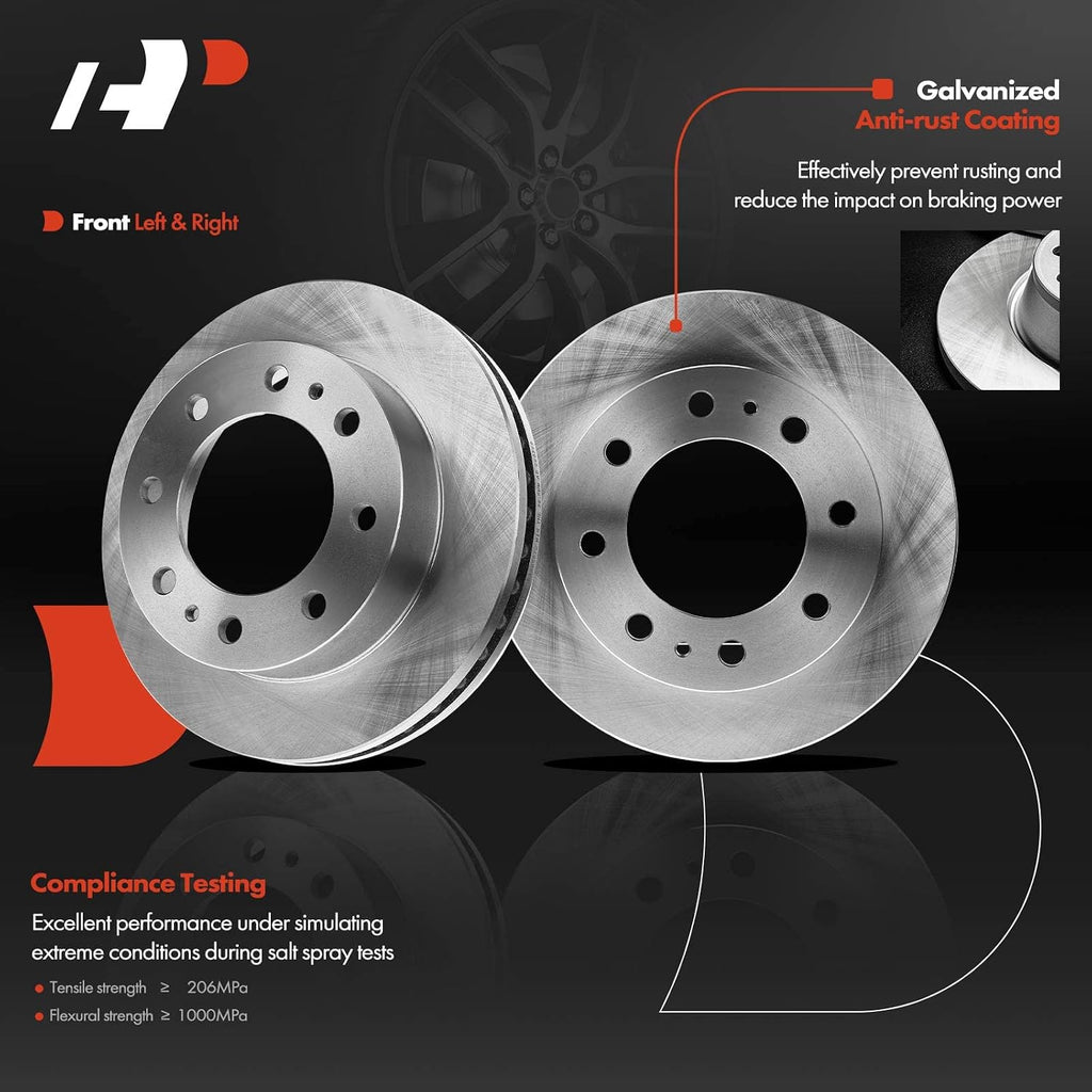 A-Premium 12.78 inch (324.6mm) Front Vented Disc Brake Rotors + Ceramic Pads Kit Compatible with Select Chevy, GMC, Cadillac and Hummer Models - Silverado, Suburban, Express, Avalanche, Sierra, Yukon