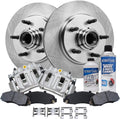 Detroit Axle - Front Brake Kit for 1999-2003 Ford F-150, 2002 Lincoln Blackwood, 2000 2001, Disc Brake Rotors Ceramic Brake Pads Brake Calipers Replacement: 12.13 inch' Front Rotor