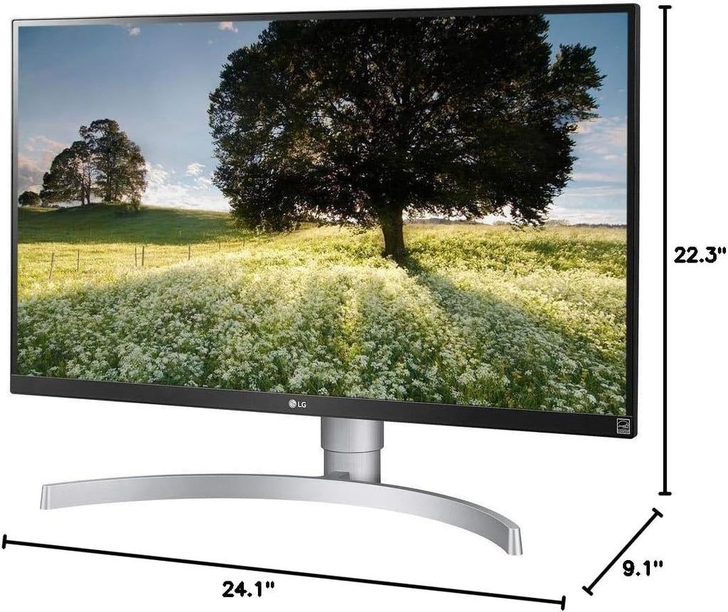 LG 27UK650-W 27' Inch UHD (3840 x 2160) IPS Display with HDR 10, sRGB 99% Color Gamut, AMD FreeSync Technology, 3-Side Virtually Borderless Design