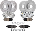 Detroit Axle - Brake Kit for Chevrolet Malibu Pontiac G6 Saturn Aura, Disc Brake Rotors Ceramic Brakes Pads and Calipers Replacement: 11.65' inch Front & 10.63' inch Rear Rotor