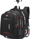22 Inch Rolling Backpack with Wheels for Travel, 55 L Large Capacity Wheeled Backpacks, Roller Backpack with 15.6 Inch Laptop Waterproof Compartment