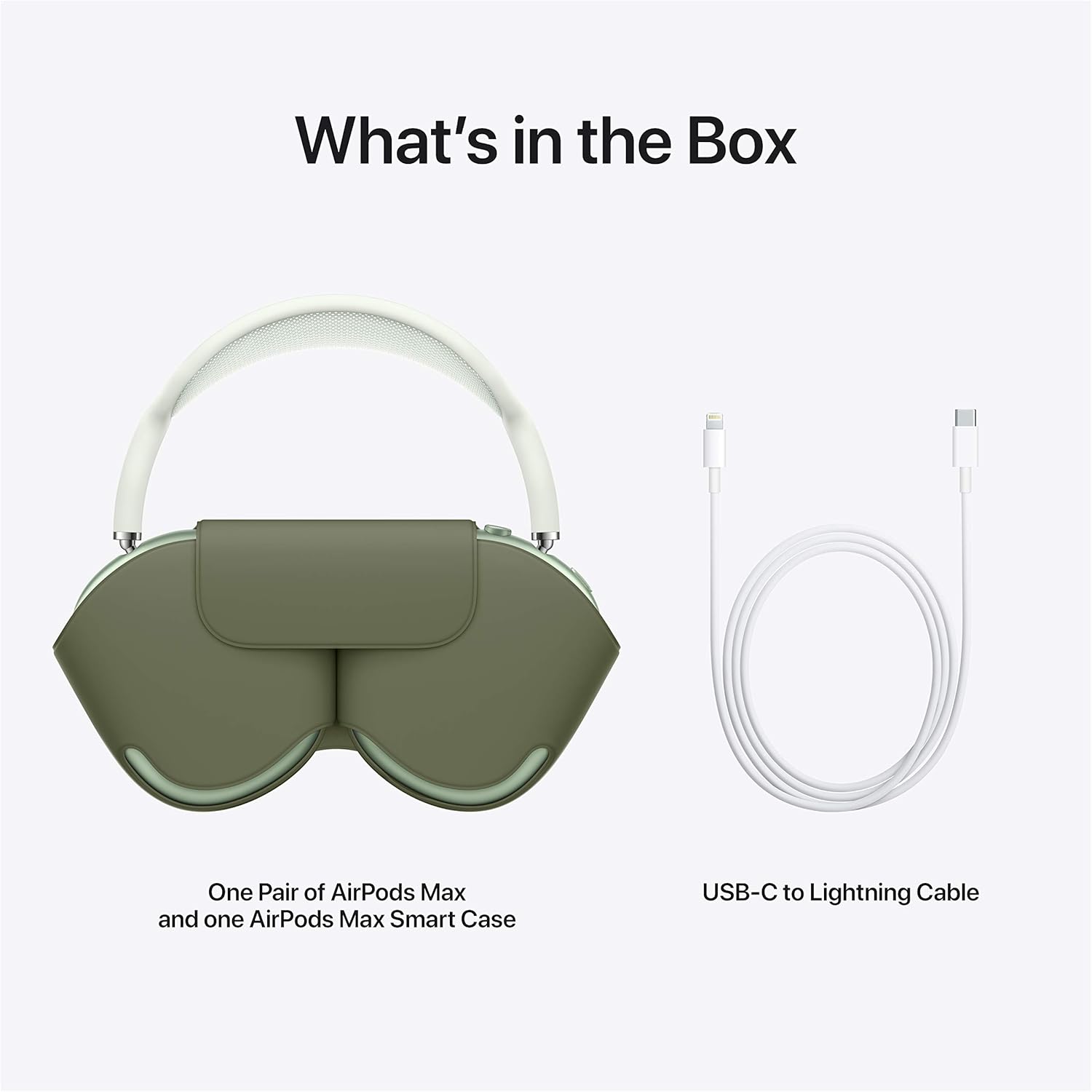 Apple AirPods Max Wireless Over-Ear Headphones, Active Noise Cancelling, Transparency Mode, Personalized Spatial Audio, Dolby Atmos, Bluetooth Headphones for iPhone – Green