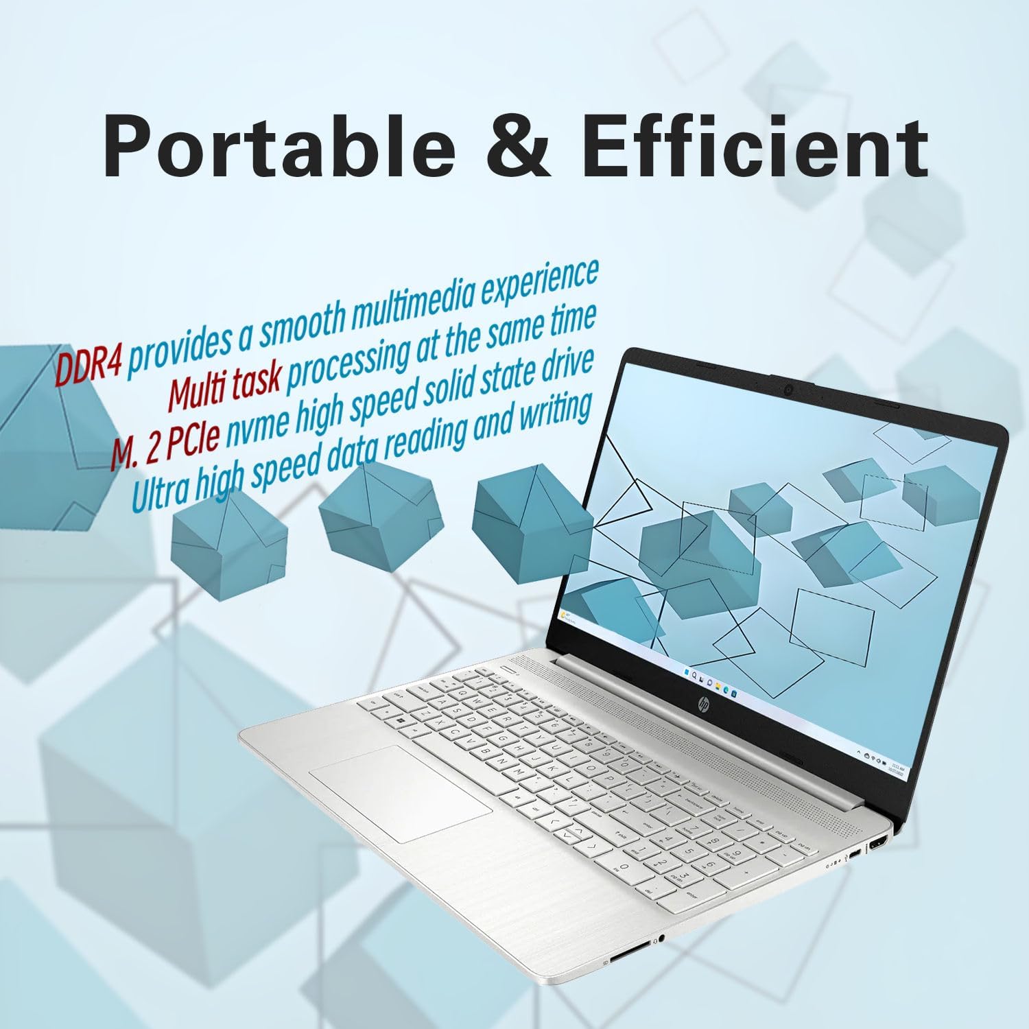 HP Laptop| 15.6' HD | Intel Processor | 8GB DDR4 RAM | 256GB SSD | Intel UHD Graphics | Win11 Pro | 720p HD Camera | WiFi & Bluetooth | School, Business & Productivity