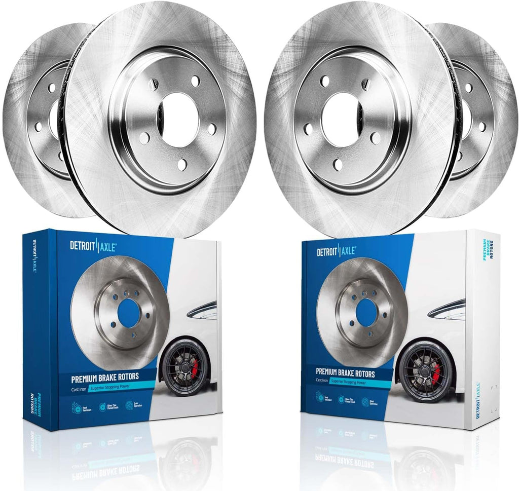 Detroit Axle - Brake Rotors for 2008-2014 Cadillac CTS, Disc Brake Rotors 2009 2010 2011 2012 2013 Front and Rear Replacement Brakes :12.44 inch Front, 12.40'' inch Rear Rotors