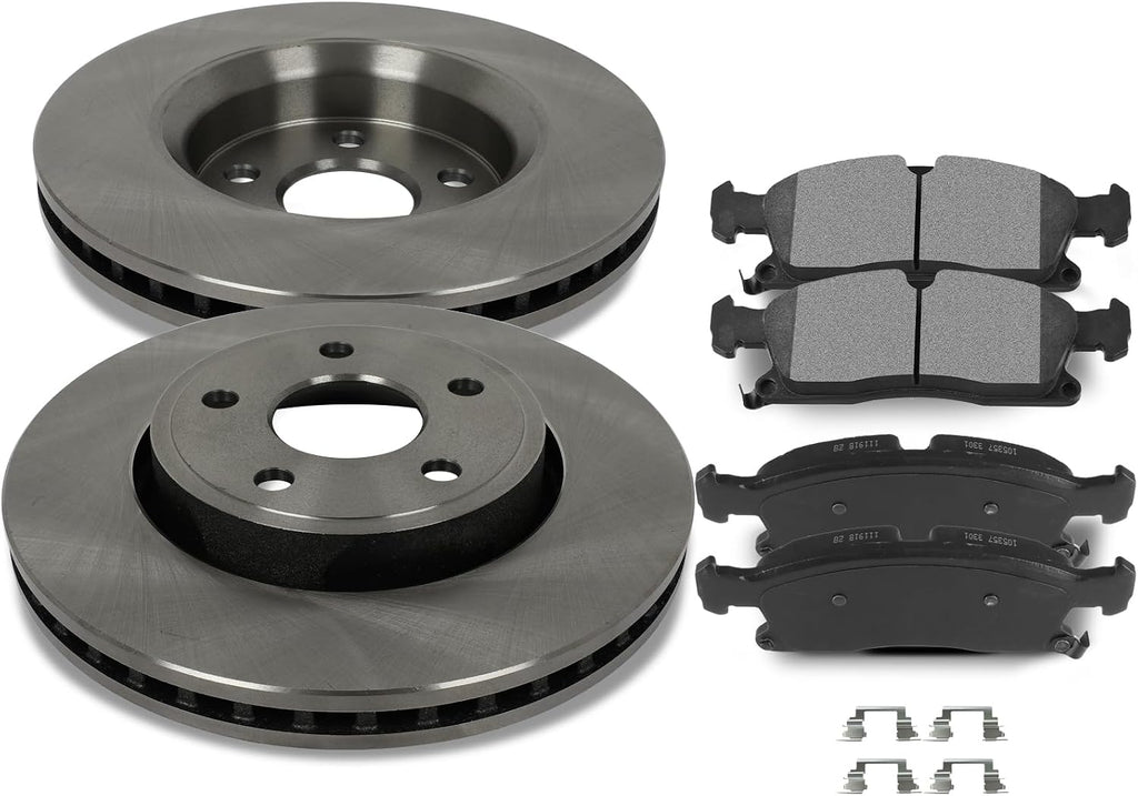 SCITOO Front 12.99' Brake Pads and Rotors Kits Fit For Dodge For Durango 2011-2020,For Jeep Grand Cherokee 2011-2018