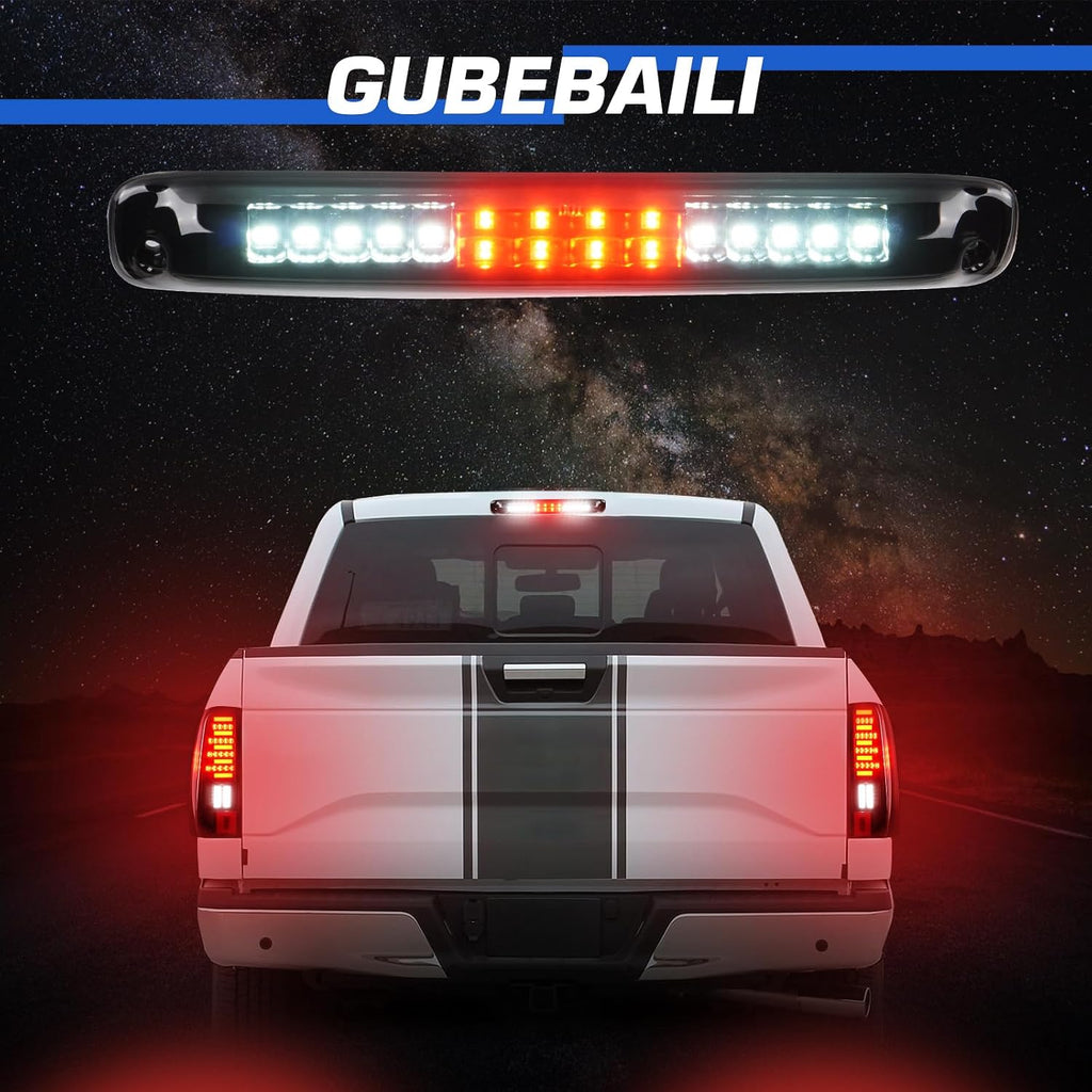 Tail Light +3rd Third Brake Cargo Lamp Fit for Chevy Silverado 1500 2500 2003-2006, Silverado 3500 2004-2006, Fit for Sierra 1500 1500HD 2500 2500HD 3500 2004-2006, Rear LED Taillight Assembly
