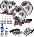 Detroit Axle - RWD Brake Kit for Ford 2018 2019 2020 F-150 Disc Brake Rotors Ceramic Brake Pads Wheel Hub Bearings Replacement : 13.78 inch Front and 13.70' inch Rear Rotor