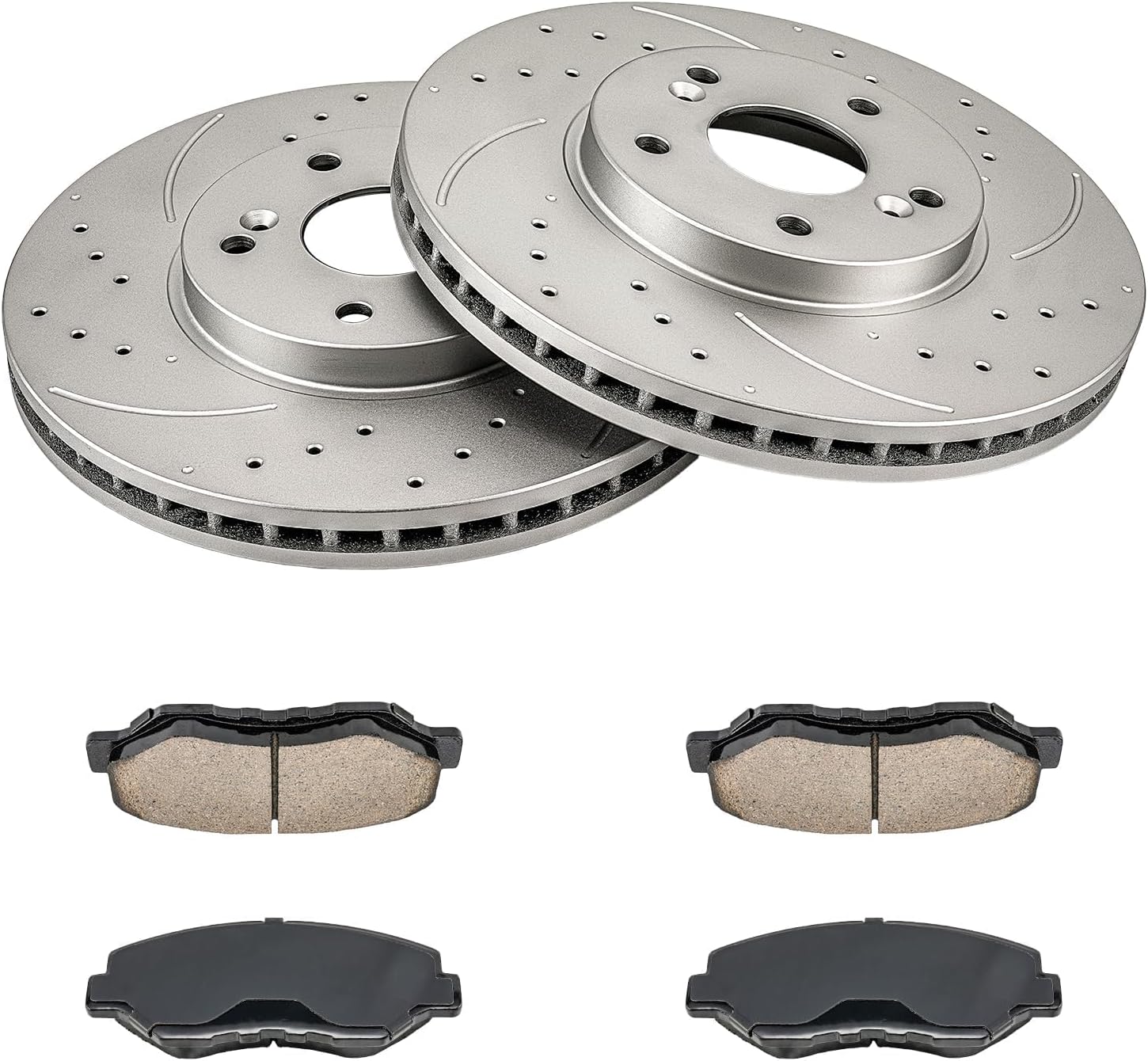 KAX Front Brake Kit for Honda Pilot 2003-2008, 11.81inch Brake Rotors Pads Kit, #31275+D943 Front Brakes