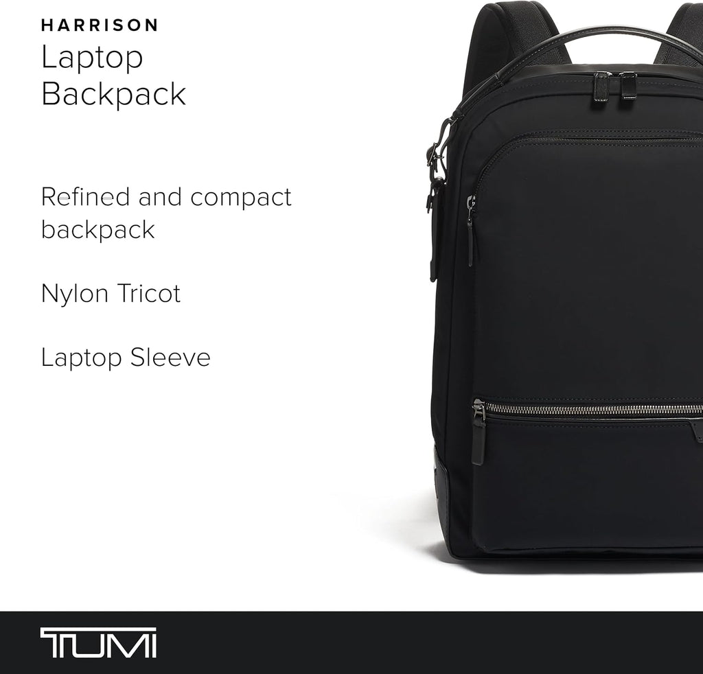 TUMI - Harrison Bradner Backpack - Men's Laptop Bag for Business & Travel - Fits up to 14' Screen - 16.5' X 11.5' X 3.5' - Black Nylon