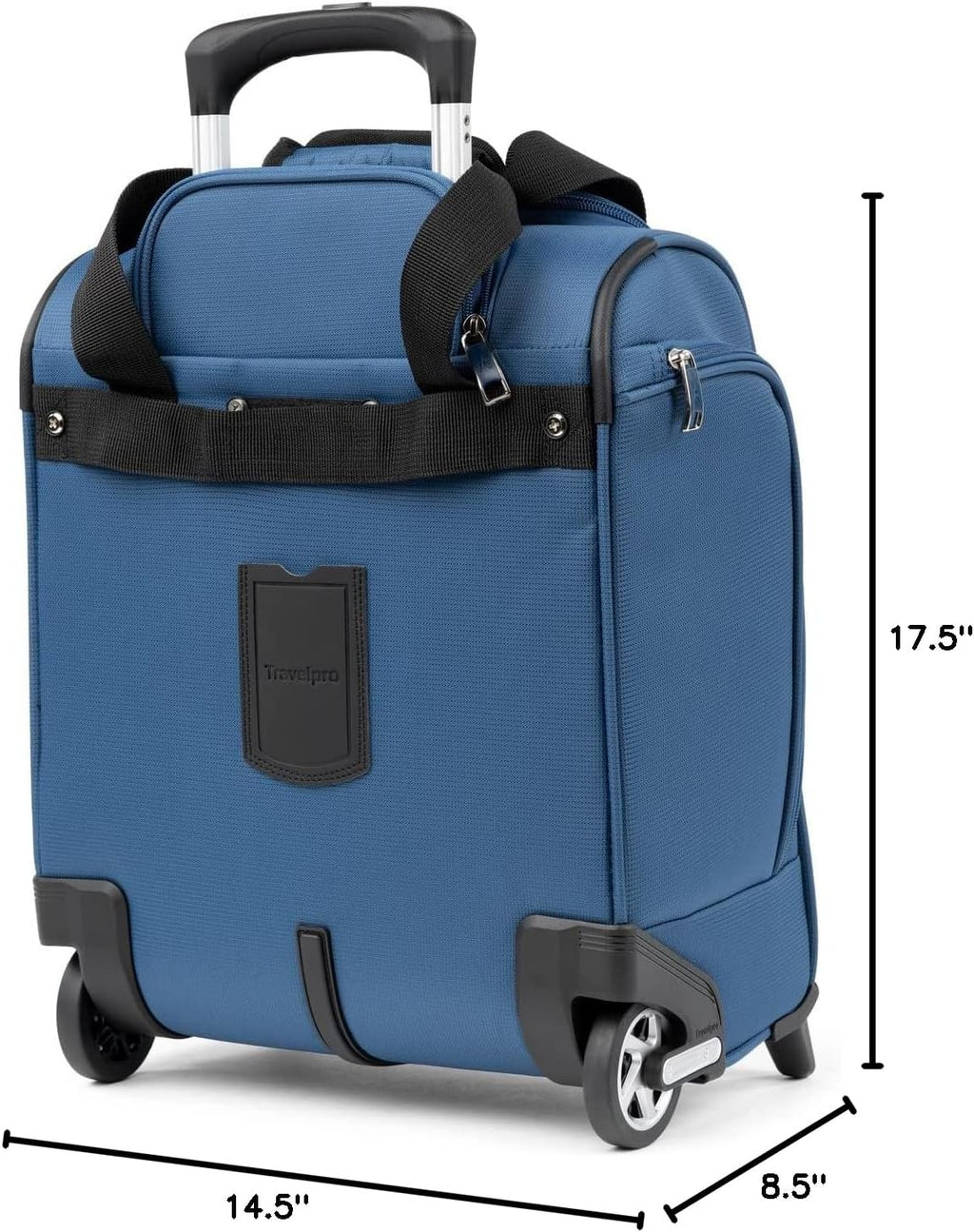 Travelpro Luggage Maxlite 5 Softside Lightweight Rolling Underseat Compact Carry on Upright 2 Wheel Bag, 15-Inch — Ensign Blue