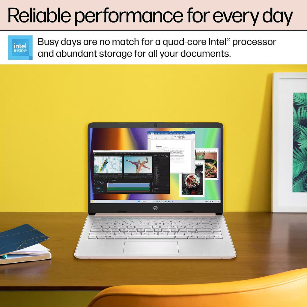 HP Stream 14' HD Laptop for Student & Home (14' LED, 1-Year Office 365, Intel 4-Core N150 (>N4120), 4GB RAM, 64 GB eMMC, 11-Hr Long Battery Life, Fast Charge, Webcam, Win 11 S