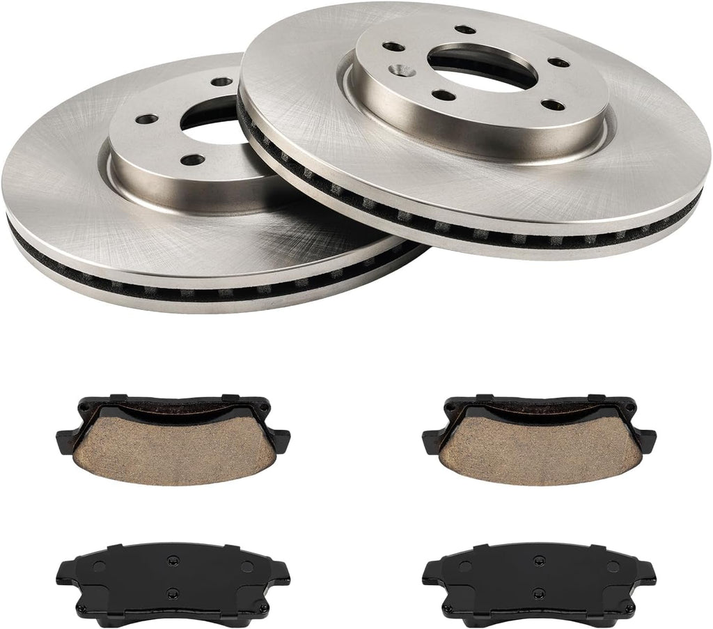 KAX Front Brake Kit for Buick Verano 2012-2017, Chevrolet Volt 2014-2015, 11.81inch Brake Rotors Pads Kit, #55195+D1467 Front Brakes