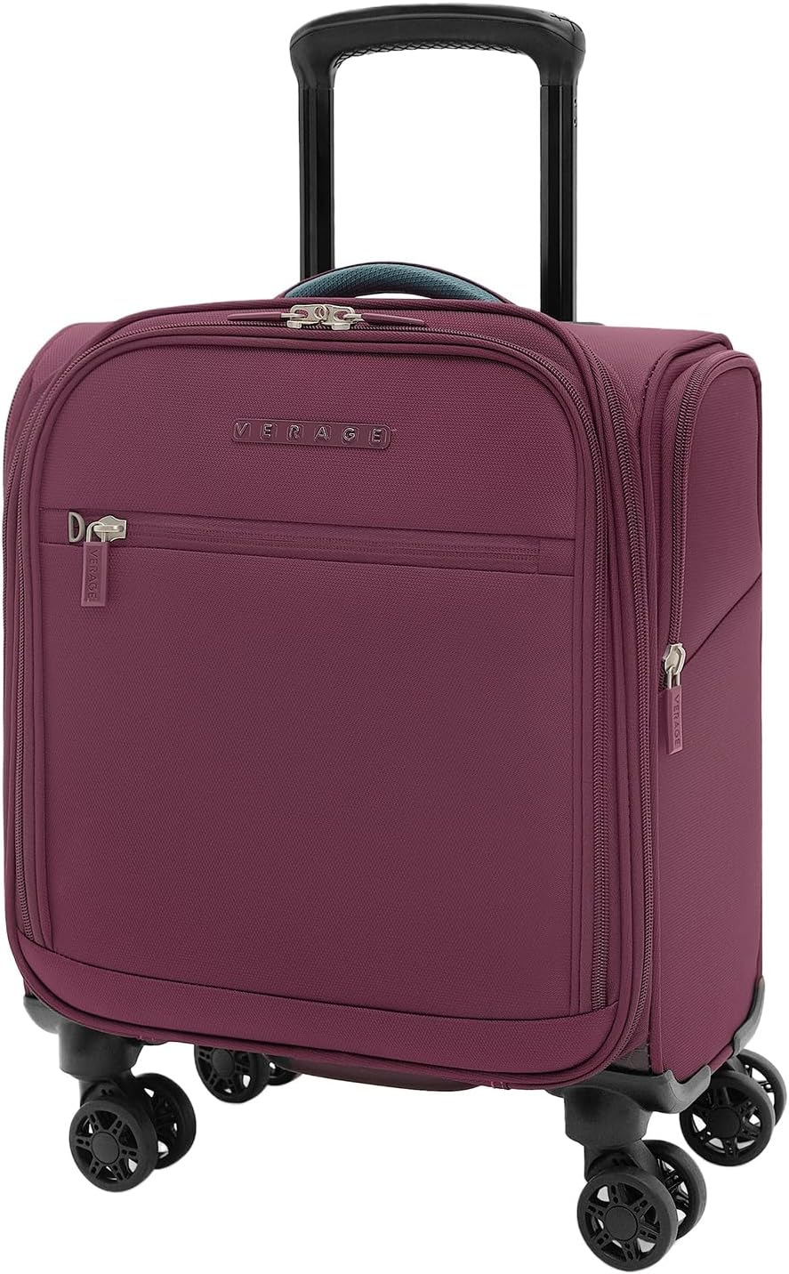 Verage Underseat Carry On Luggage with Wheels & USB Port,14 inch Wheeled Spinner Carry-on Luggages Bags for Airlines, Lightweight Overnight Suitcase for Men Women (14-Inch Compact Underseat Pro)