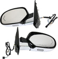Garage-Pro Power Heated Side Mirrors for Cadillac Escalade ESV 2007-2014, Driver Passenger Side, Power Fold, Signal Light, Memory, Puddle Lamp, Chrome, Without Blind Spot Monitor