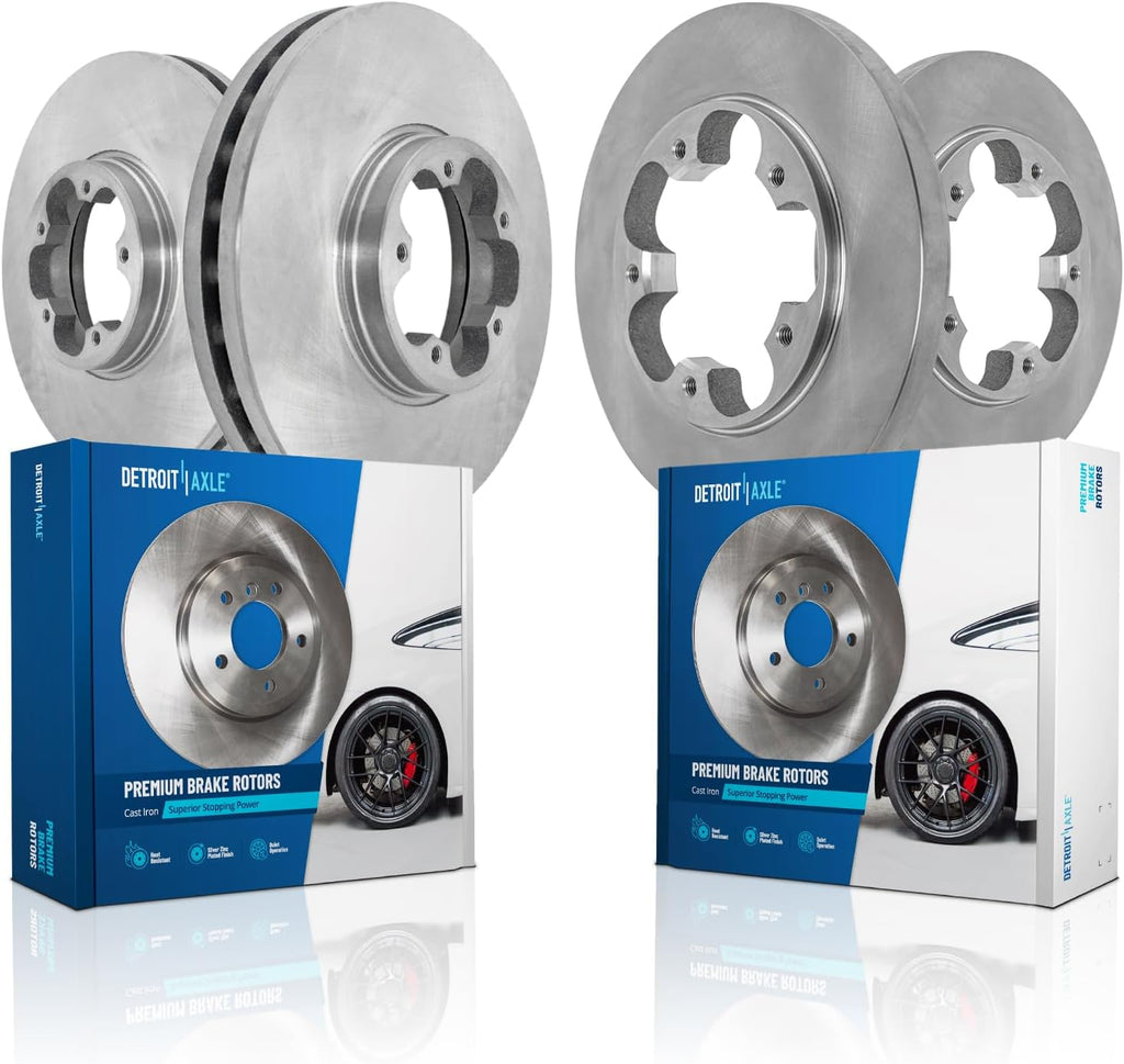 Detroit Axle - DRW 4pc Brake Rotors for Ford 2015-2018 Transit-250 Transit-150, Disc Brake Rotors 2016 2017 Replacement : 12.13' inch Front and Rear Rotor