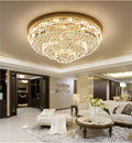 Rectangular Round K9 Crystal Silver Gold Dimmable LED Ceiling Chandelier Lamp Ceiling Lamp for Living Room,Dining Light Fixtures